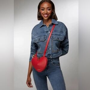 Bebe Red Heart Crossbody Bag #0007